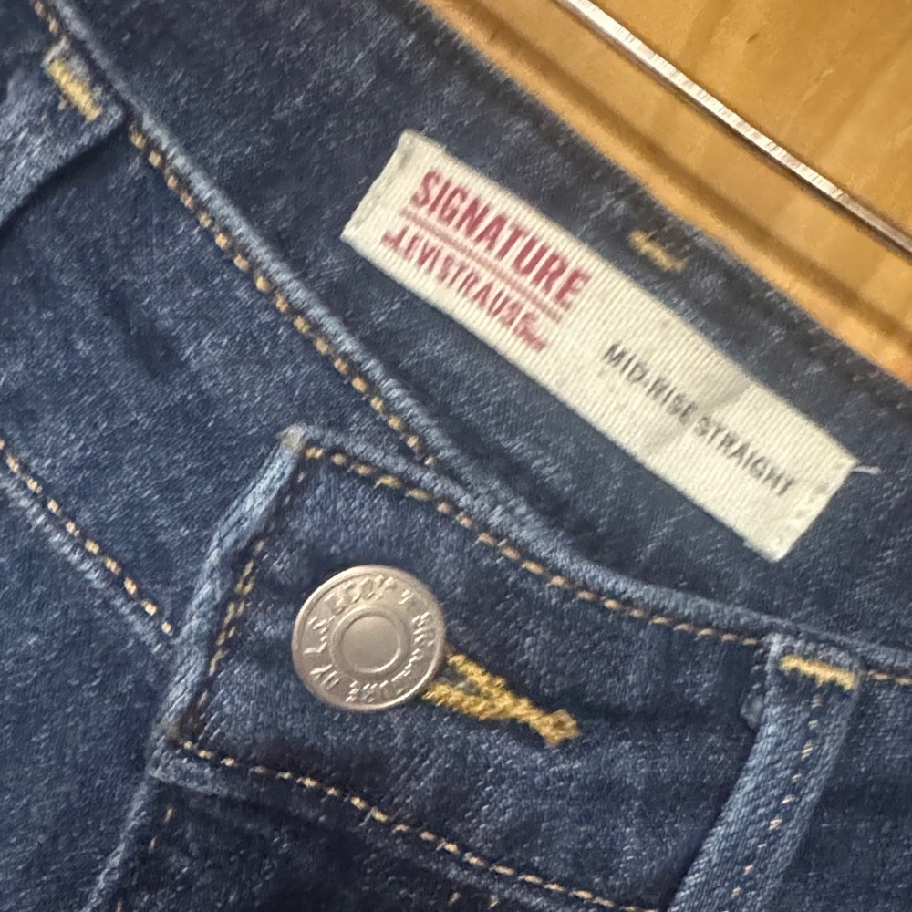 Signature Midnight Blue mid rise straight Jeans - Picture 2 of 8